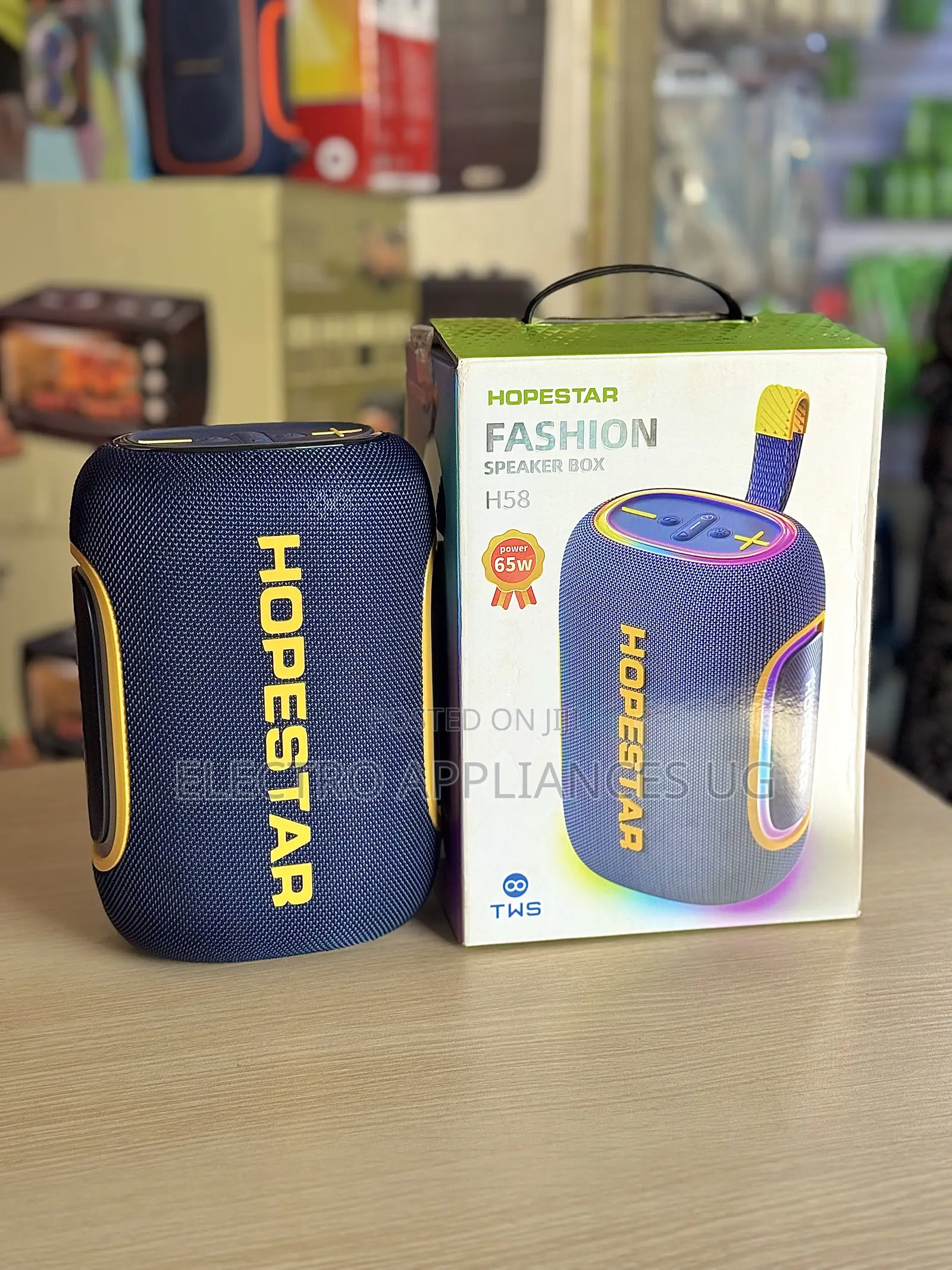 A Hopestar H58 Fashion Wireless Bluetooth Speaker With RGB Lights.