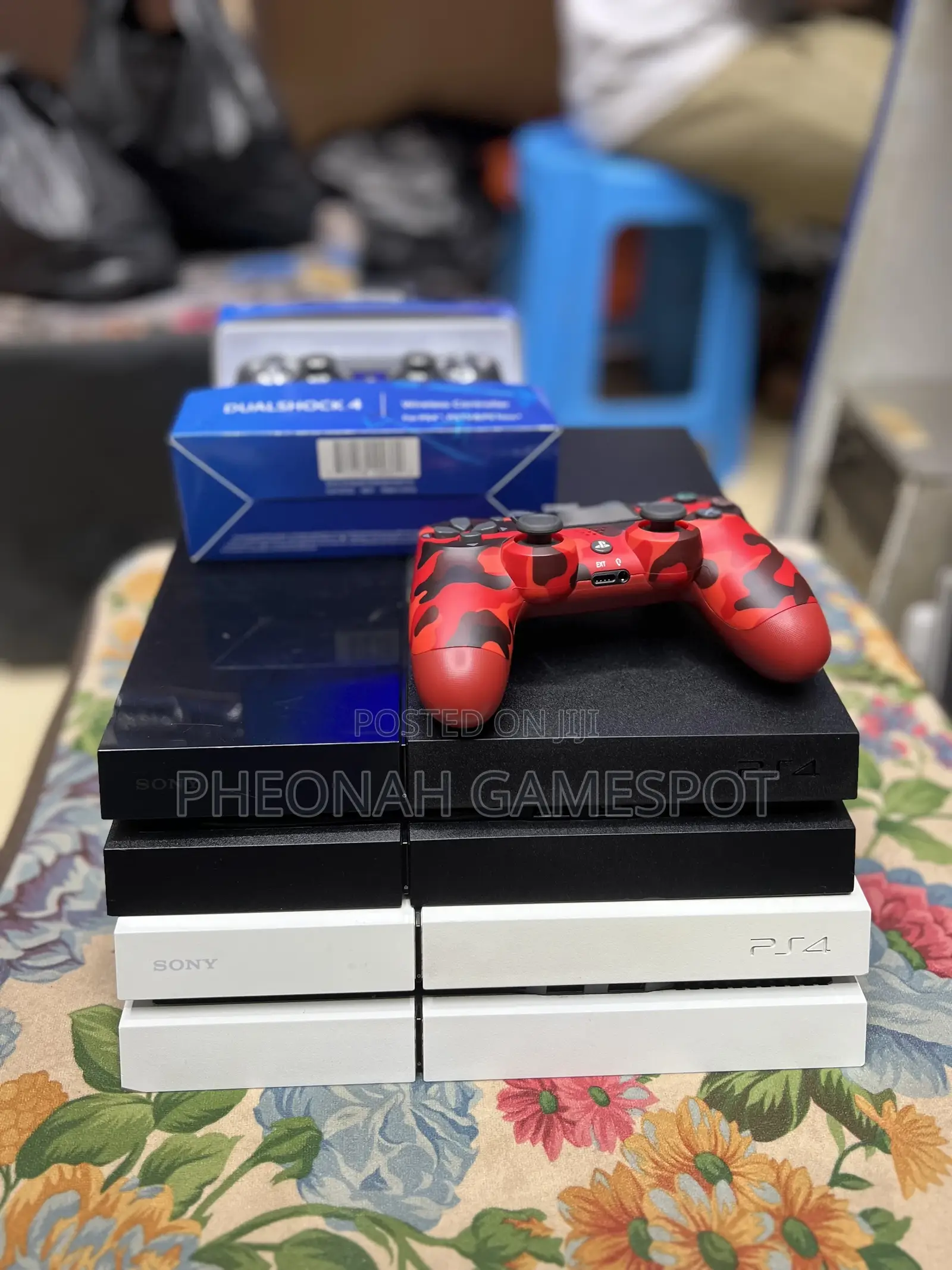 Ps4 Clean Smooth Console With 2 Controllers and 14 Installed Games.