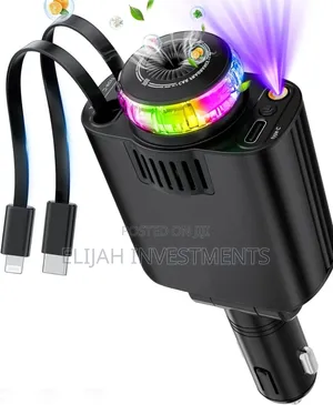 Starlight Retractable Car Charger With Aromatherapy