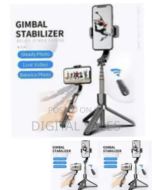 Gimbal Stabilizer Selfie Stick Tripod, L08 Anti-Shake Smart Selfie