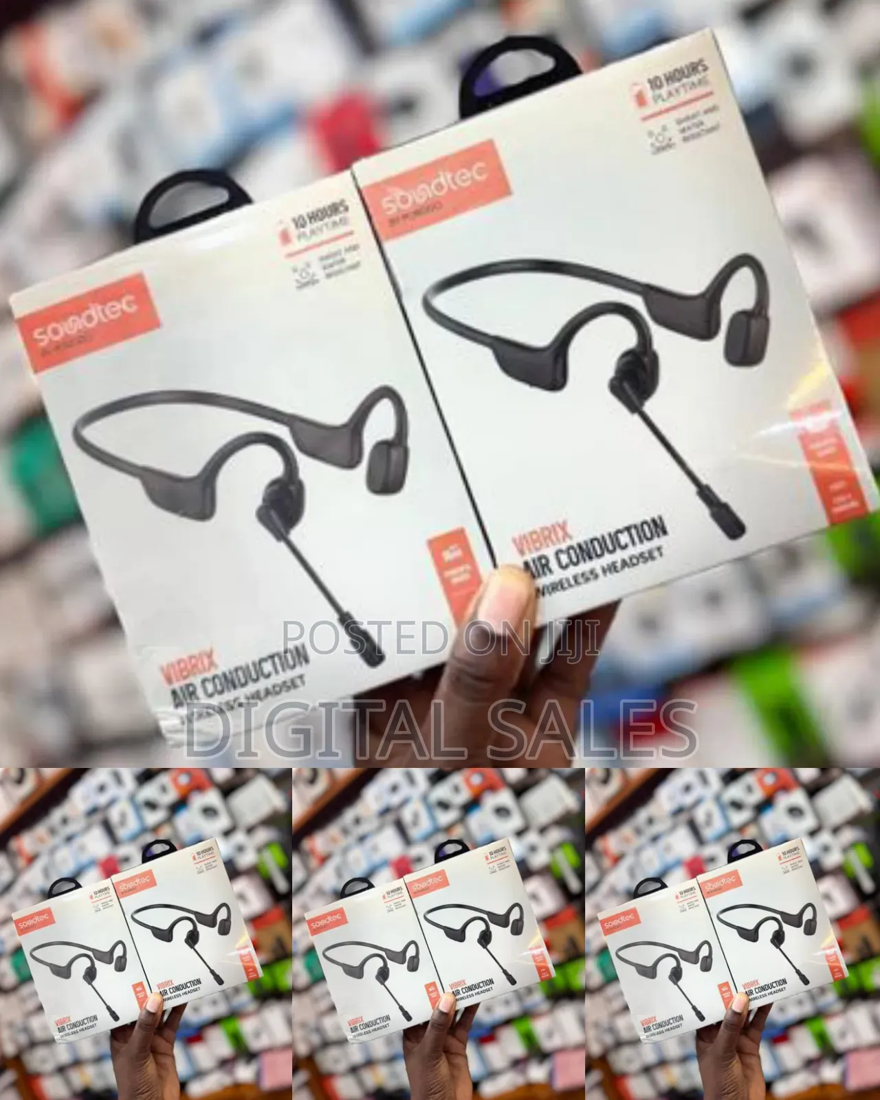 Porodo Vibrix Air Conduction Wireless Headset With Rotating