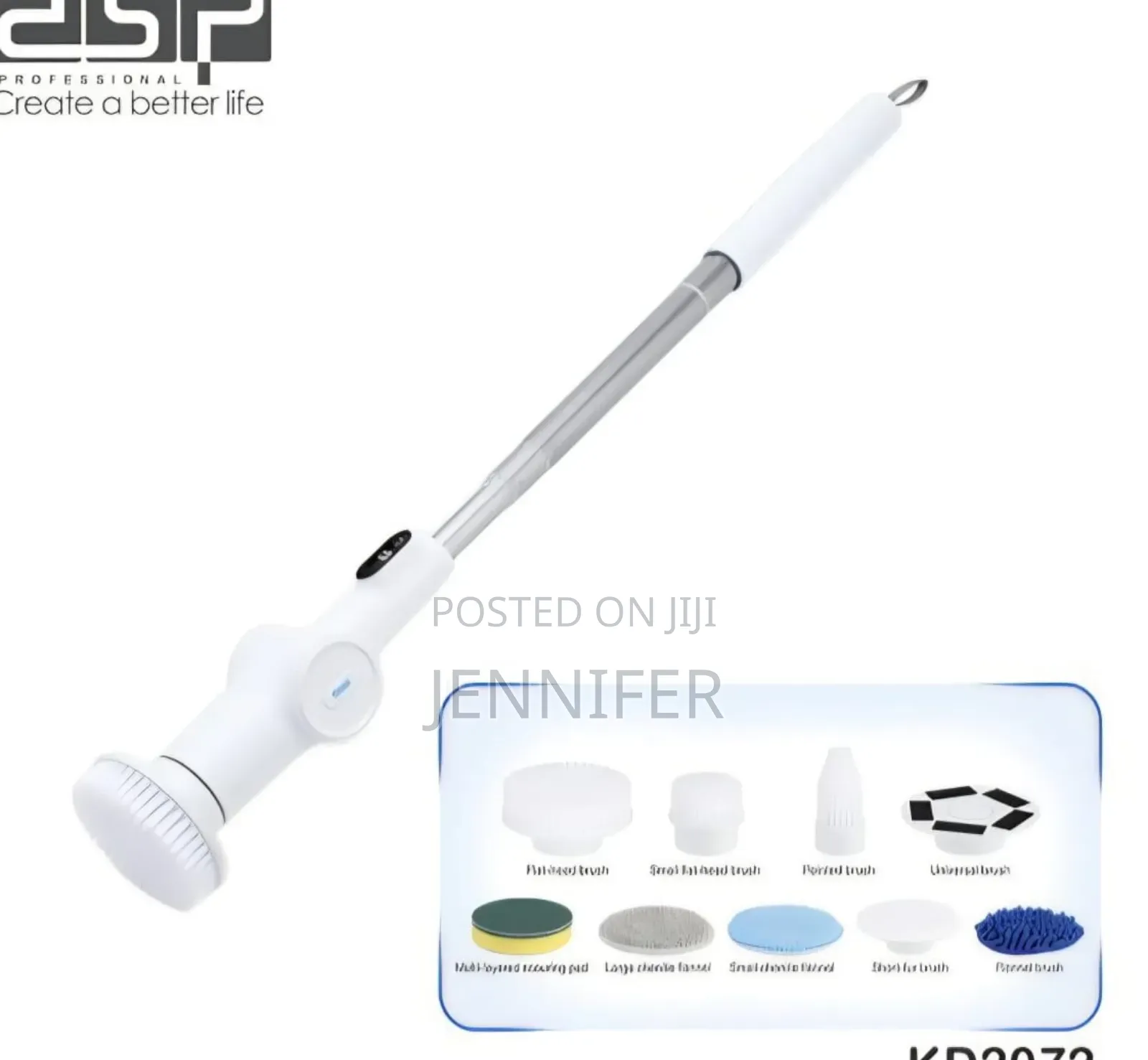 DSP Kd2072, 9-in-1 Electric Spin Scrubber
