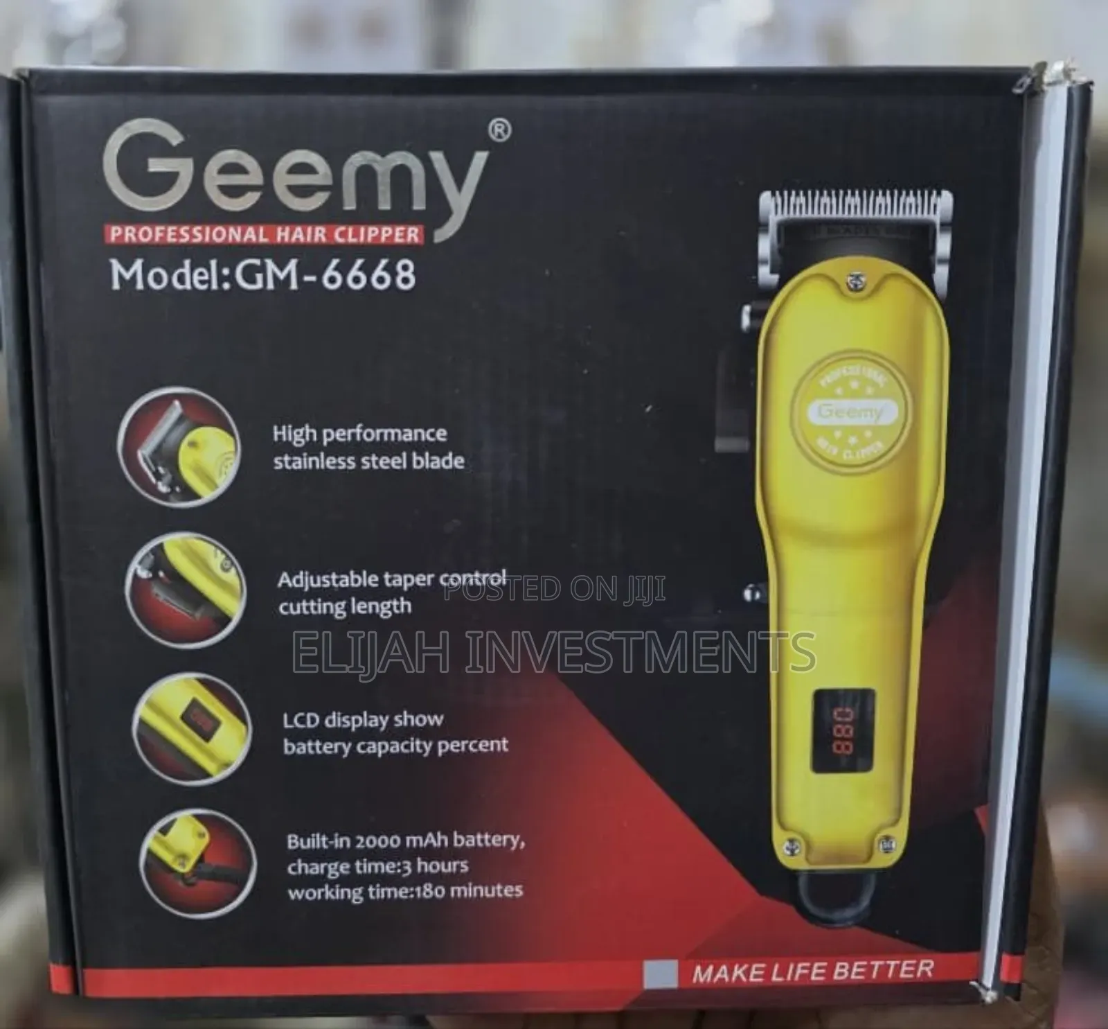 Geemy Gold Gm-6668 Professional Hair Clipper.