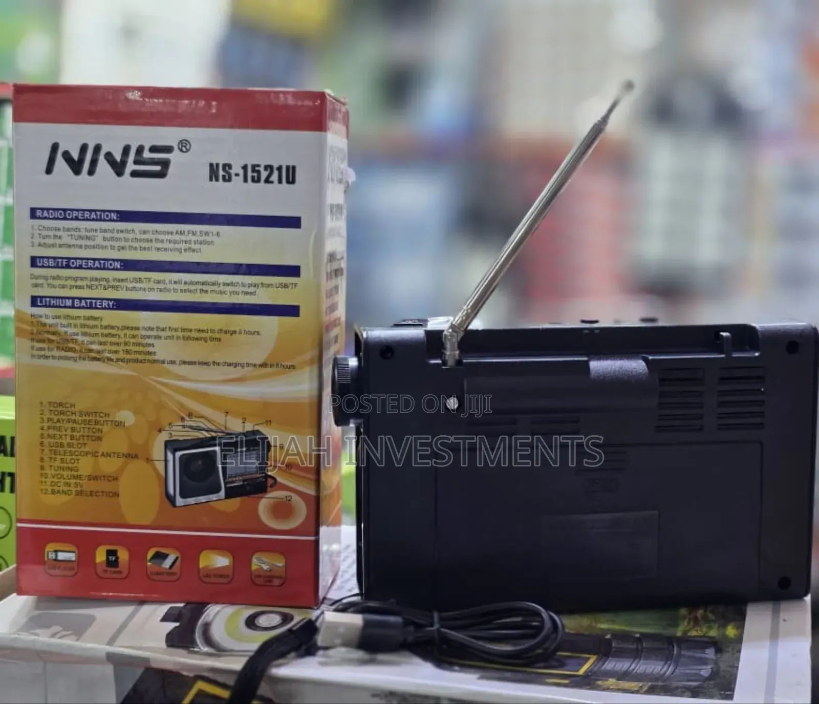 NNS Ns-1521u Portable 8-Band Radio and Music