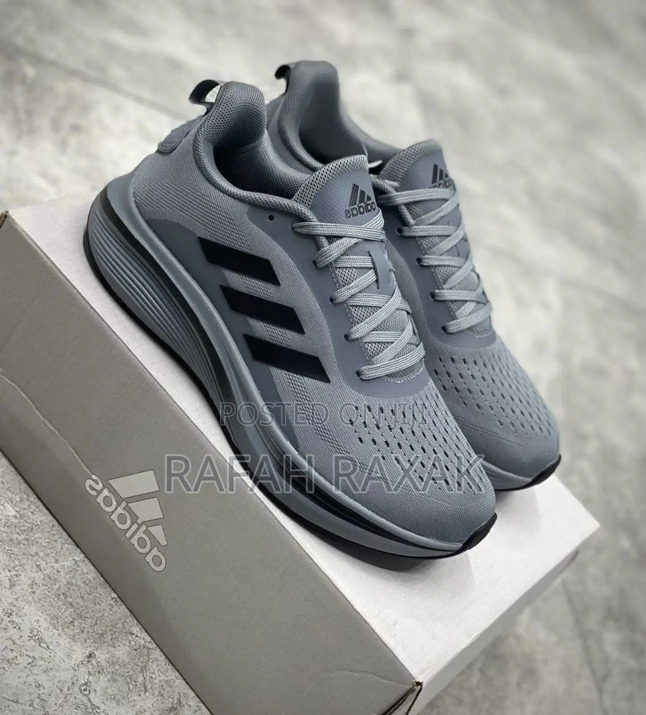 Original Grey Adidas Bounce Running Trainer Sneakers