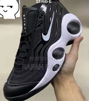 Black/Nike Nike Air Zoom Flight 95 Basketball Shoes