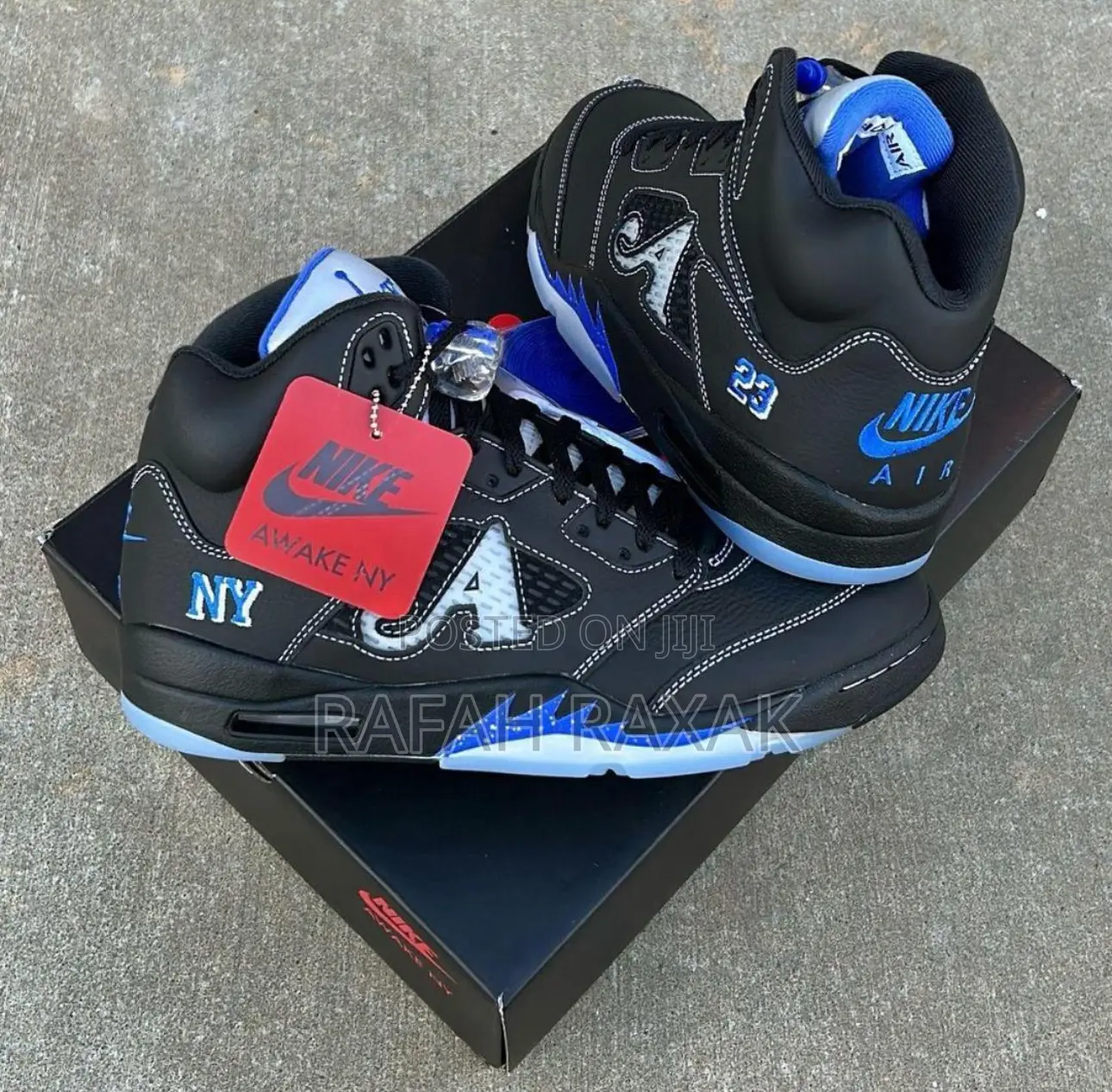Original Air Jordan 5 Retro X Awake Ny “Boro Racer Blue” Sneakers