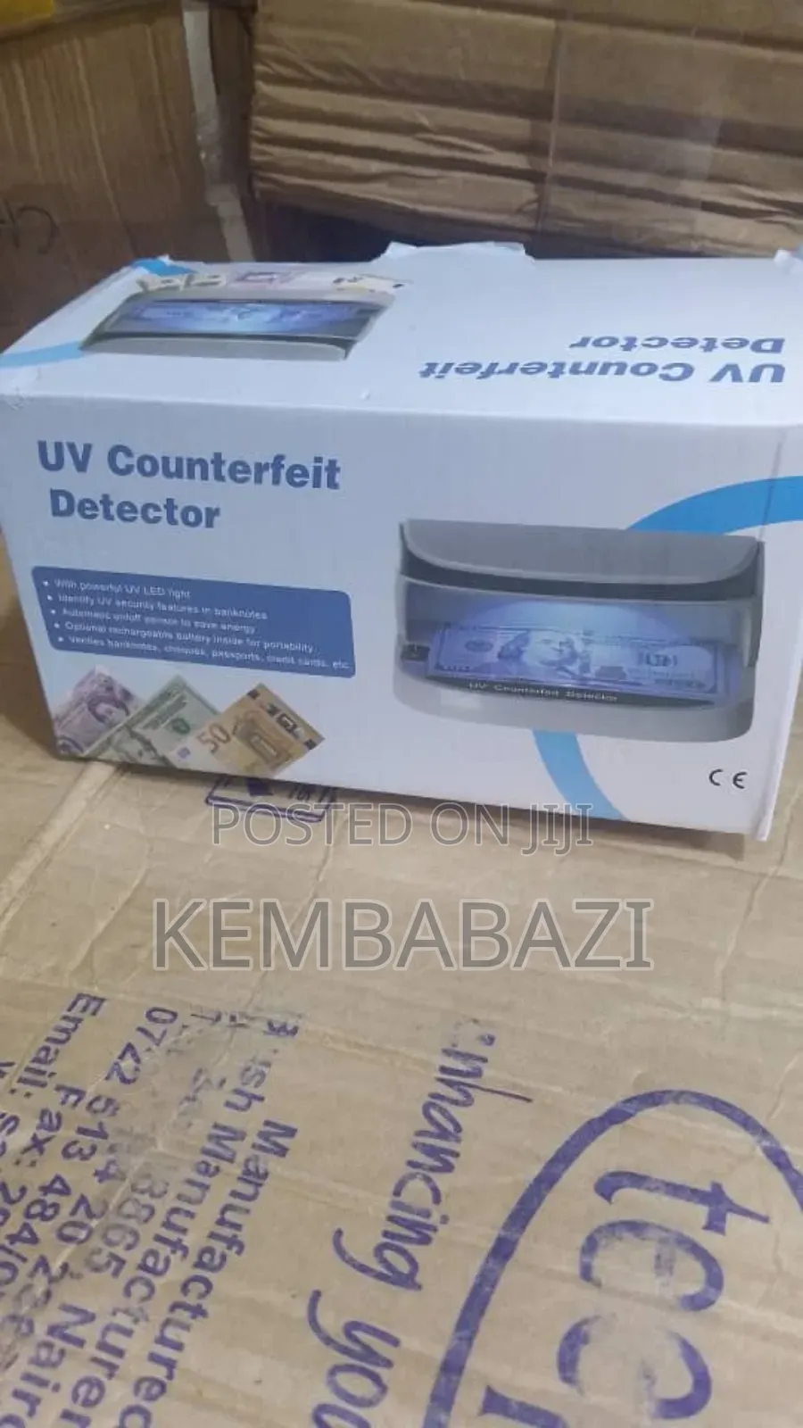 Rechargeable Portable Uv Counterfeit Money Detector.