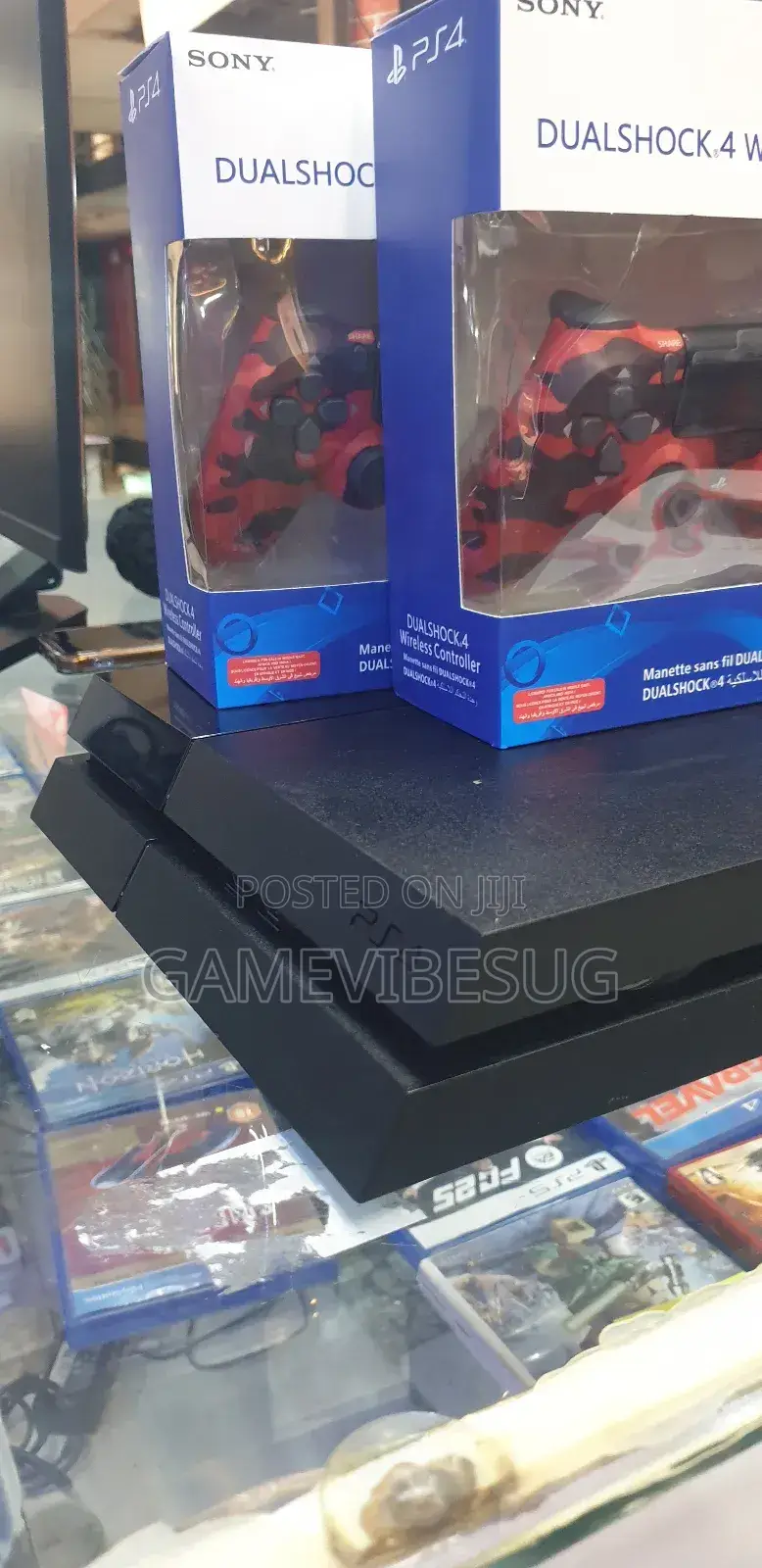 Used Ps4 Console With 10 Game Disc Bundle 2x Controllers!