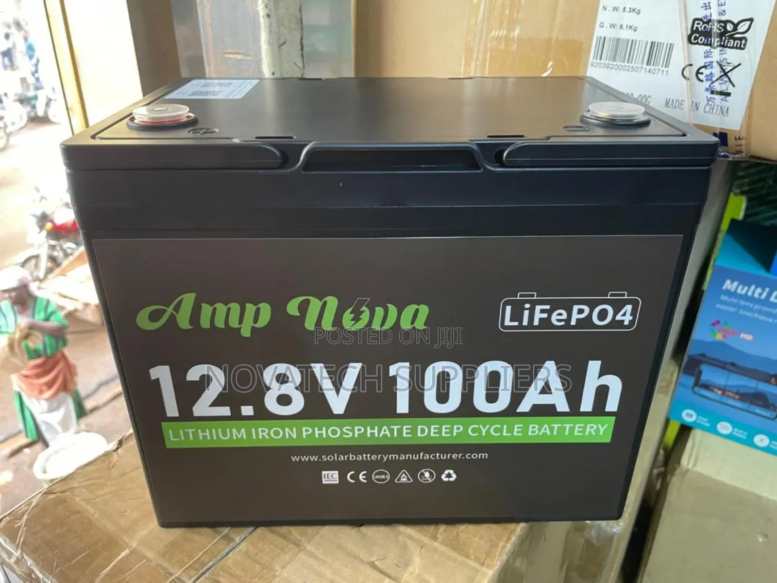Amp Nova 12v 100ah Lifepo4 Solar Battery – 1.28kwh