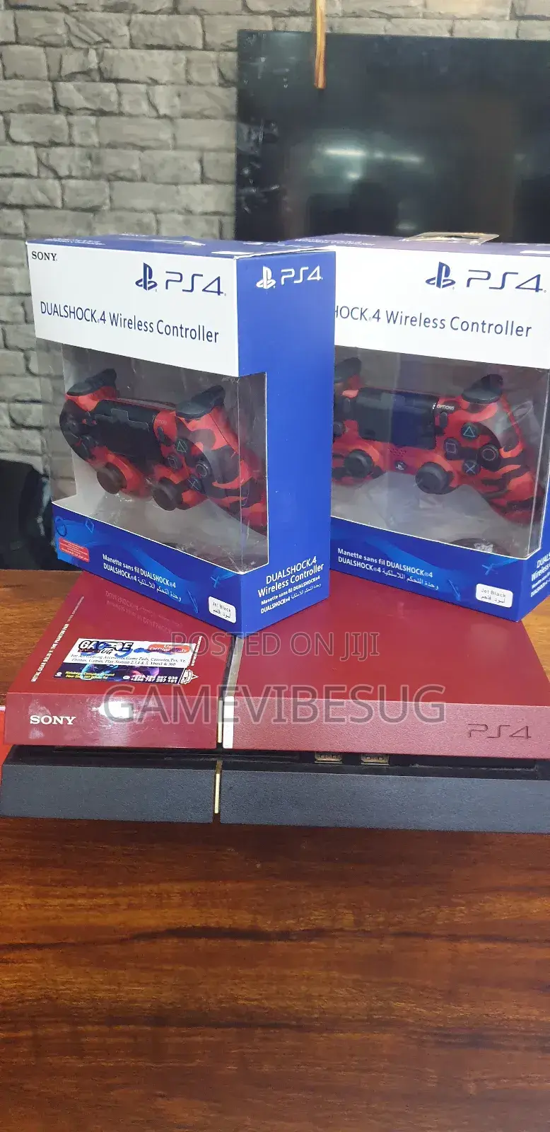 Ps4 Black Console Bundle - 10 Disc Games 2 Wireless Pads