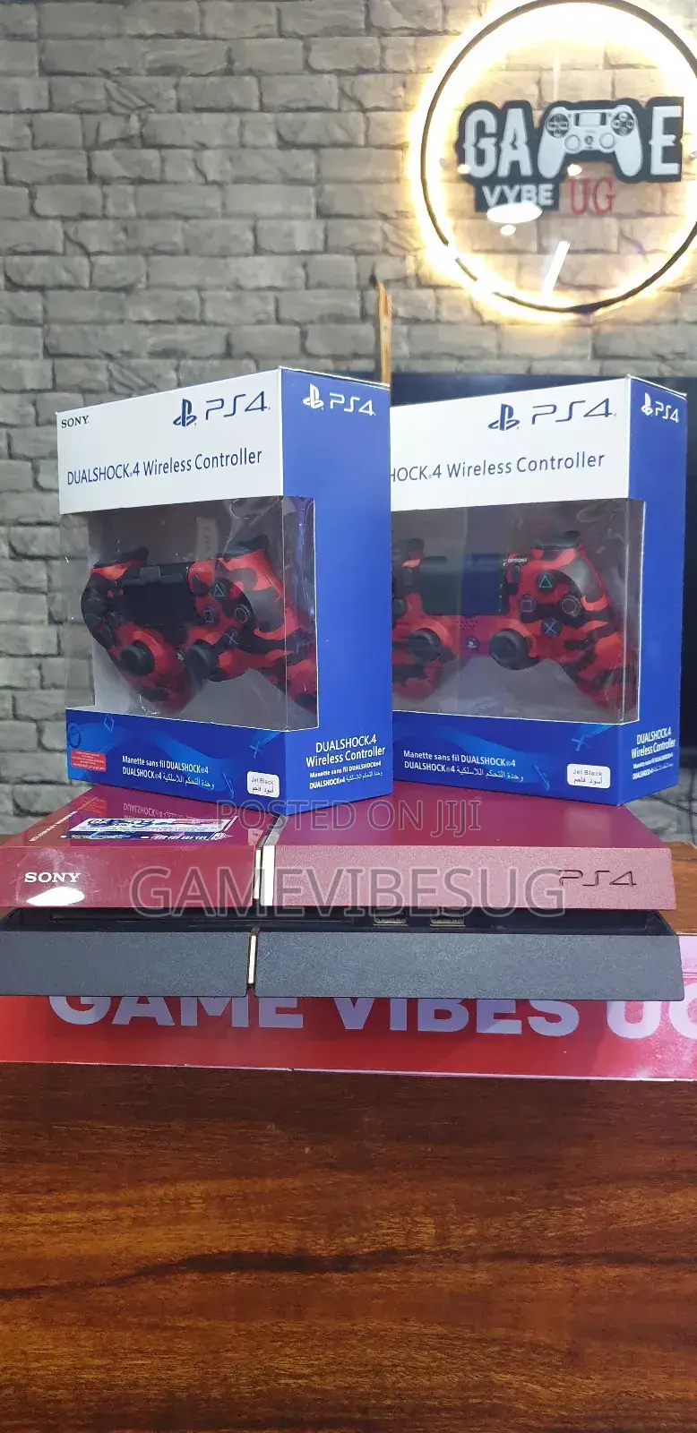 Ps4 Black Console Bundle - 10 Disc Games 2 Wireless Pads