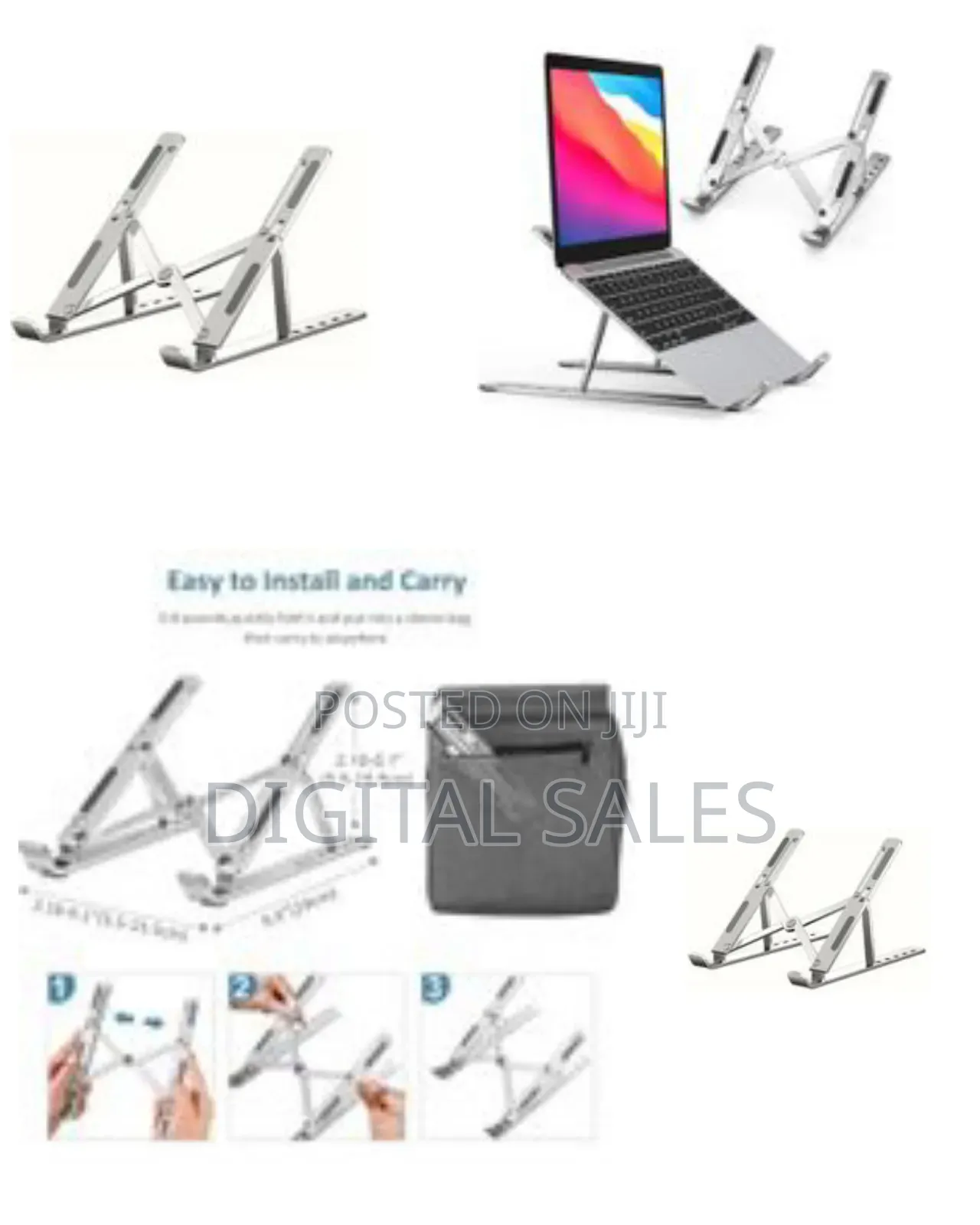 Adjustable Laptop Stand for Desk- Foldable Aluminum Laptop