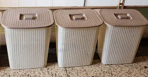Square Cream Colour Laundry Basket