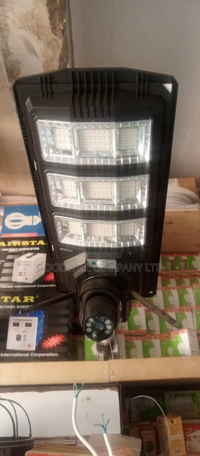400w Outdoor Solar Street Light With Camera Single Lense