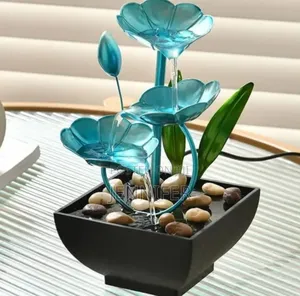 Blue Lotus Tabletop Water Fountain