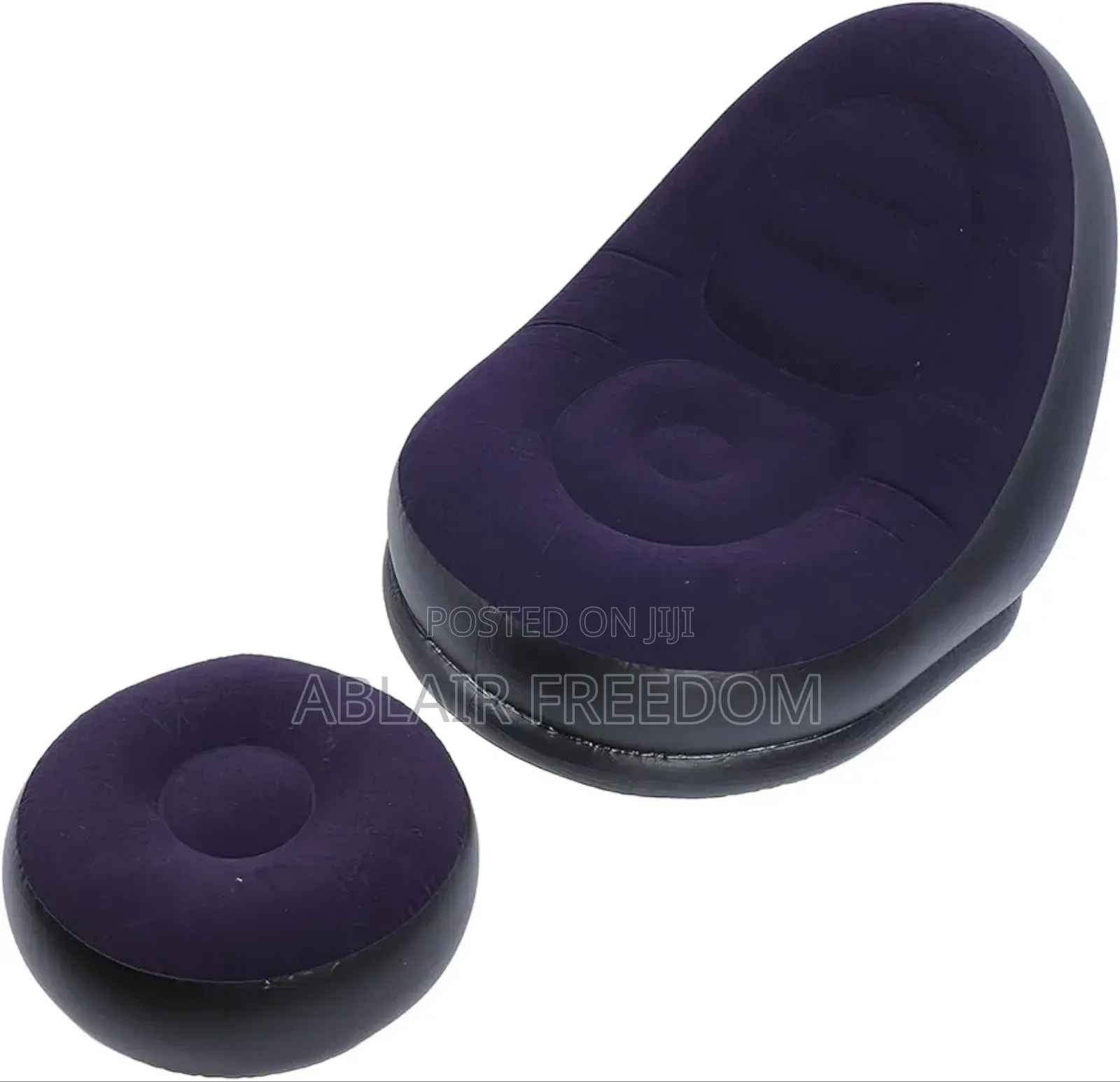 Comfortable Air Chair With Foot Stool + Electric Air Pump