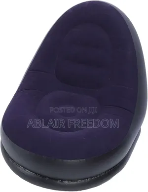 Comfortable Air Chair With Foot Stool + Electric Air Pump