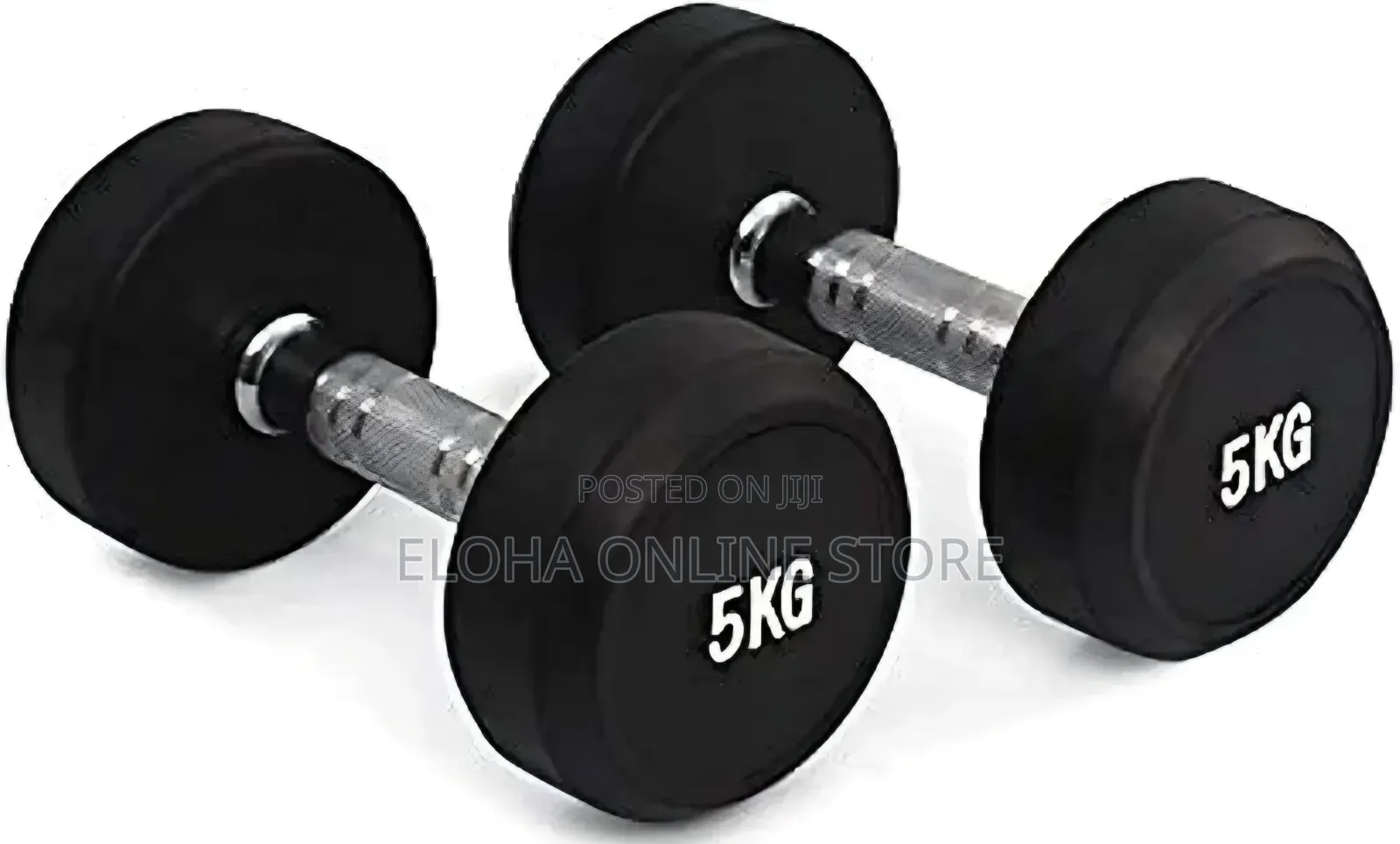 5kg Rubber-Coated Round Dumbells