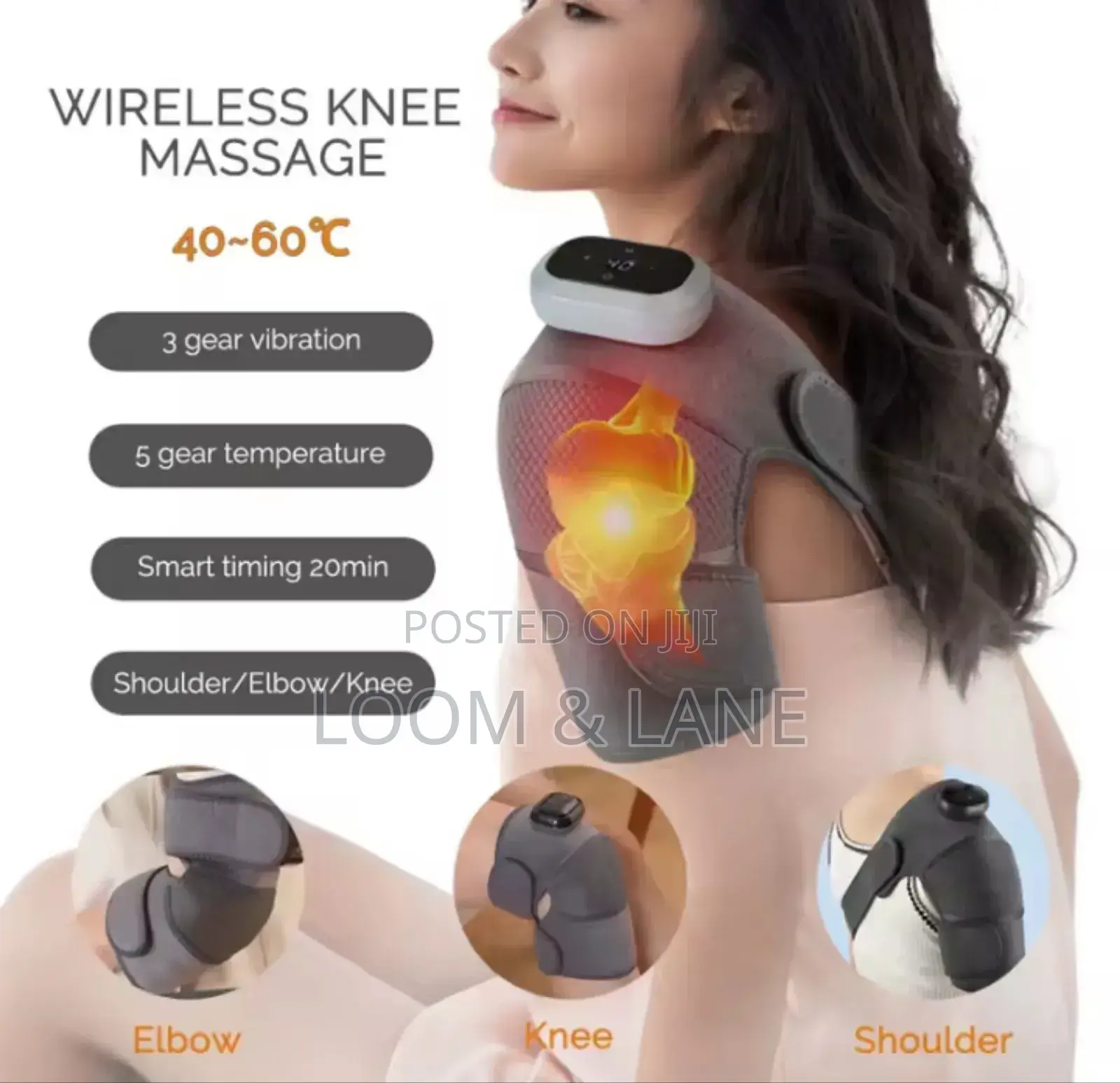 3-in-1 Knee Massager Pad With Heat and Vibration Functions