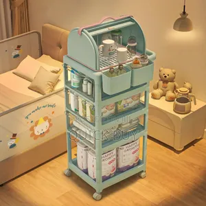 Multi-layer Mobile Baby Organizing Cart With A Detachable Box