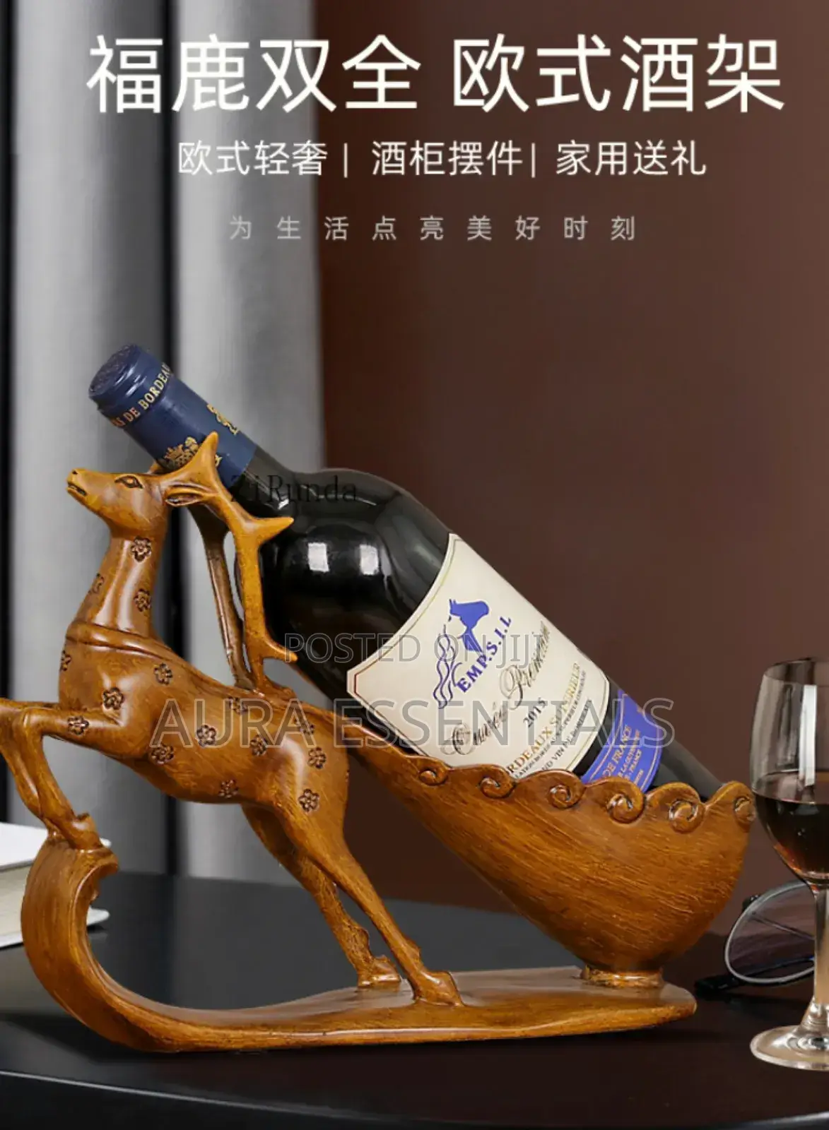 Deer-Shaped Wine Bottle Holder