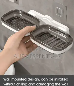 Wall-Mounted, Double-Layer Soap Holder