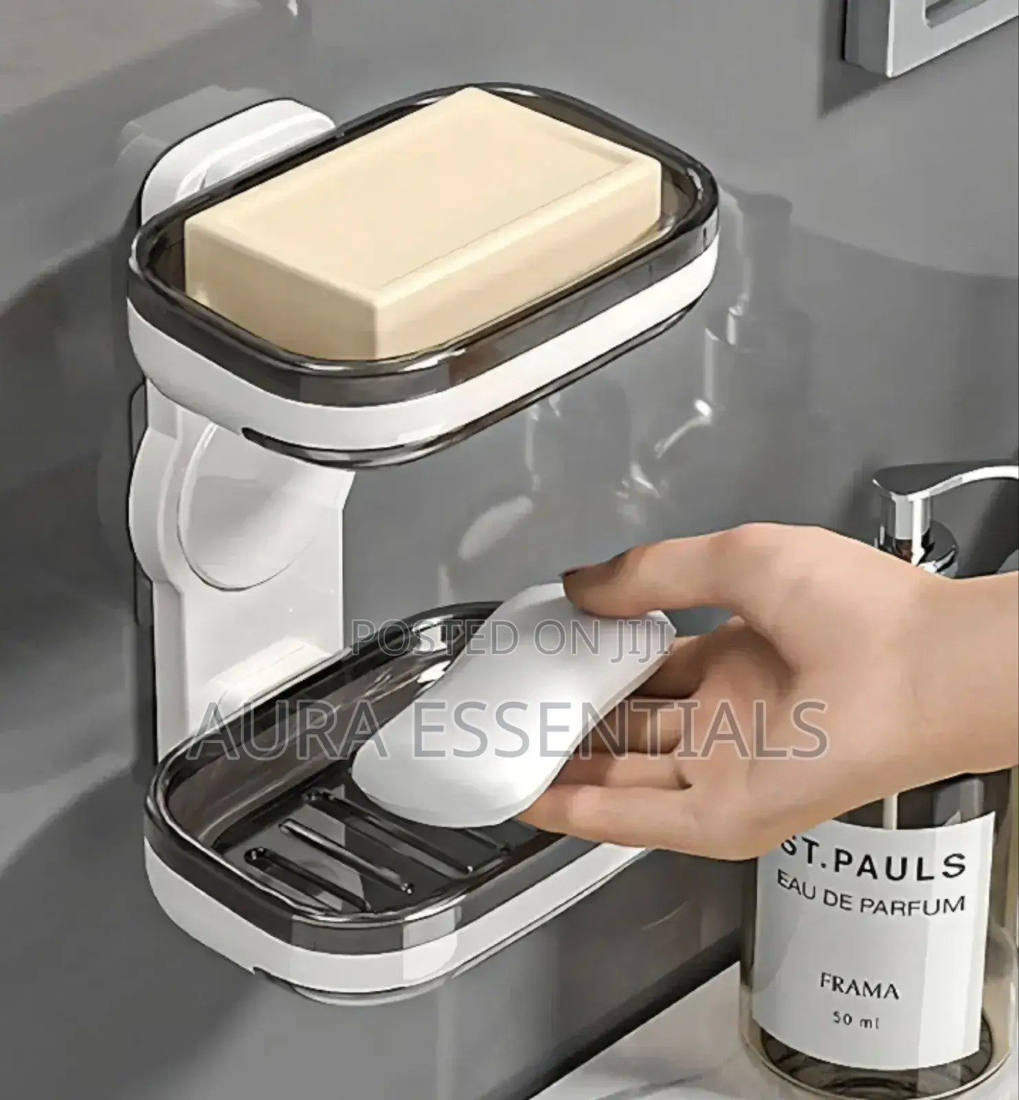 Wall-Mounted, Double-Layer Soap Holder