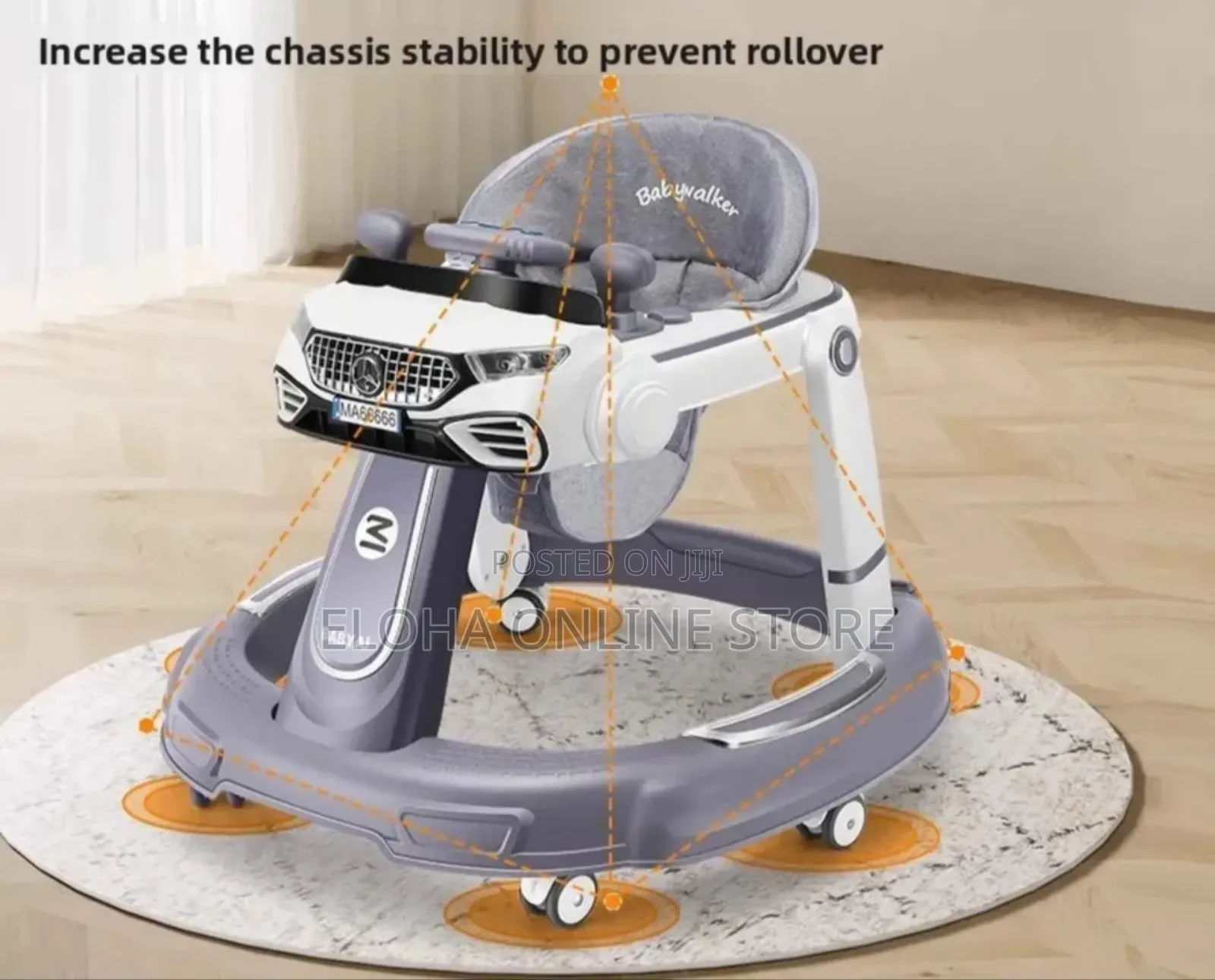 Babyai Car-Shaped Baby Walker