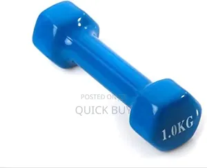 Pair of 1kg Purple Vinyl Dumbbells