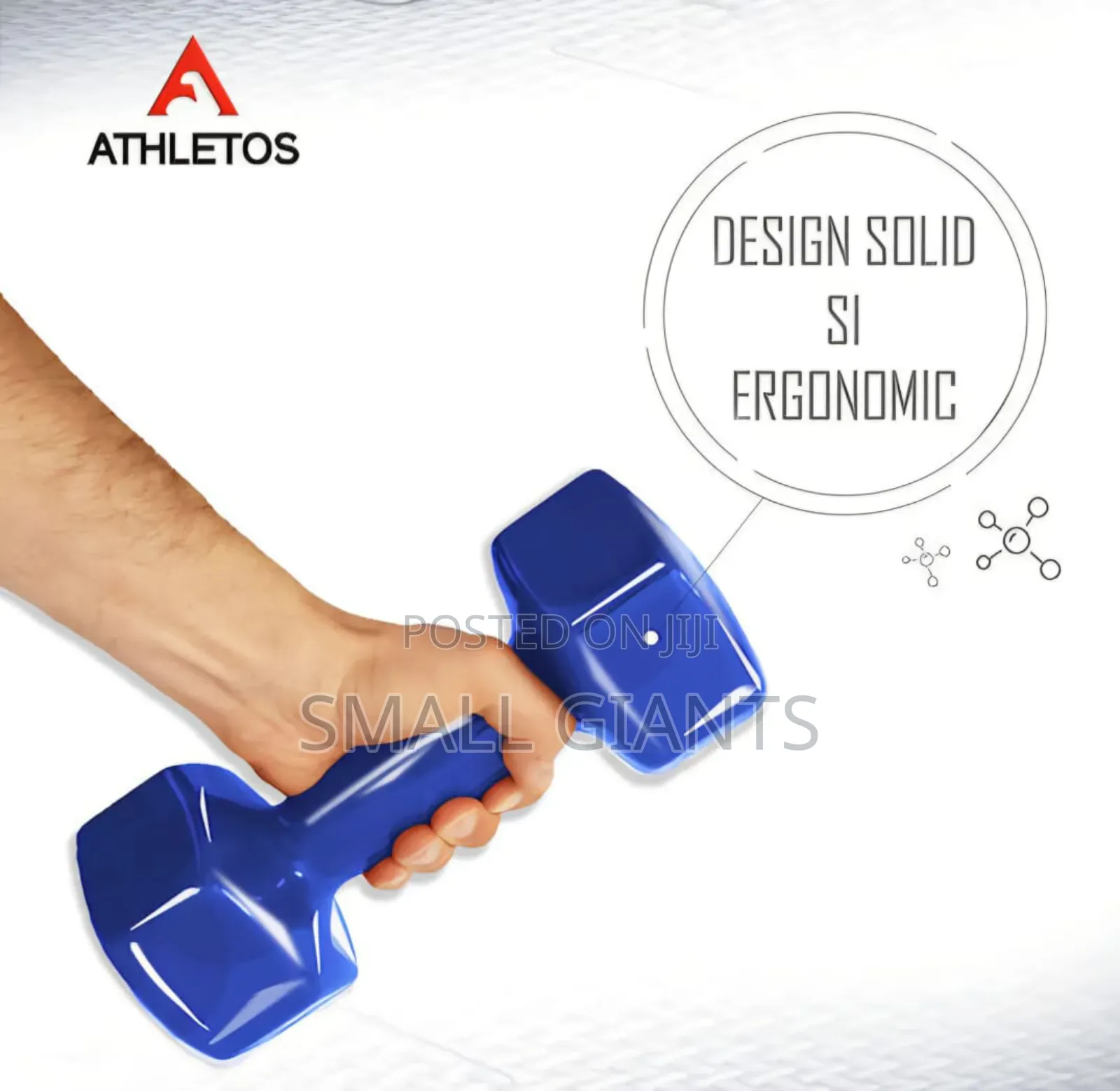 Pair of 2.0 Kg Vinyl-Coated Dumbbells.