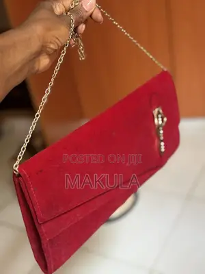 Red Suede Clutch