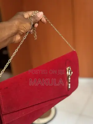 Red Suede Clutch