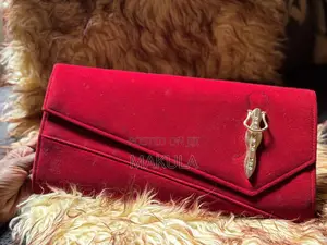 Red Suede Clutch