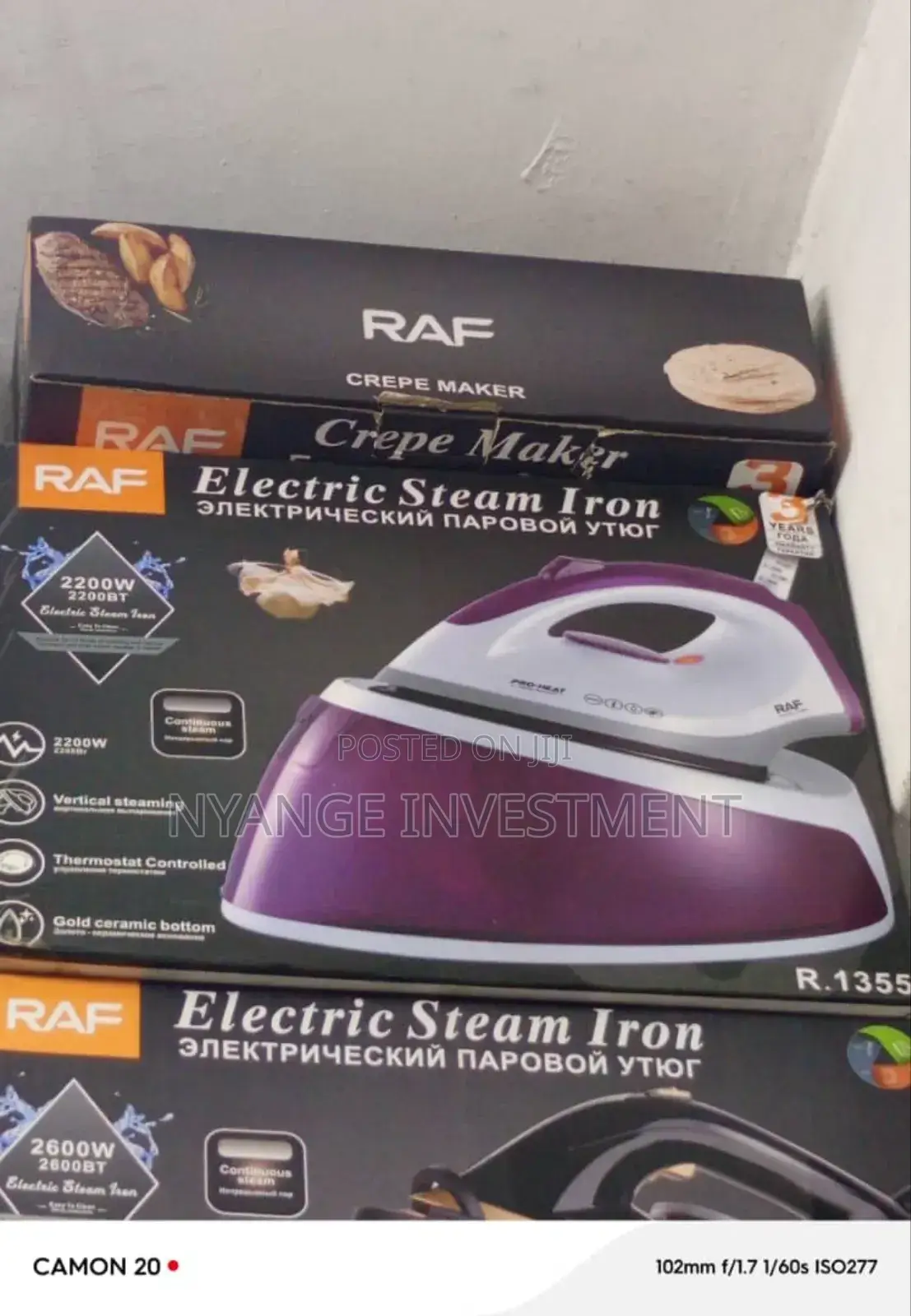 Electric Steam Iron. Raf Electric Steam Iron