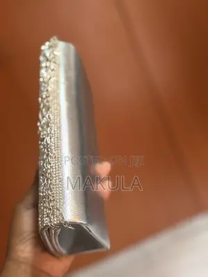 Silver Designer Clutch