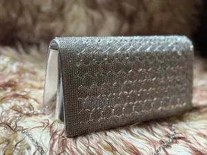 Silver Designer Clutch
