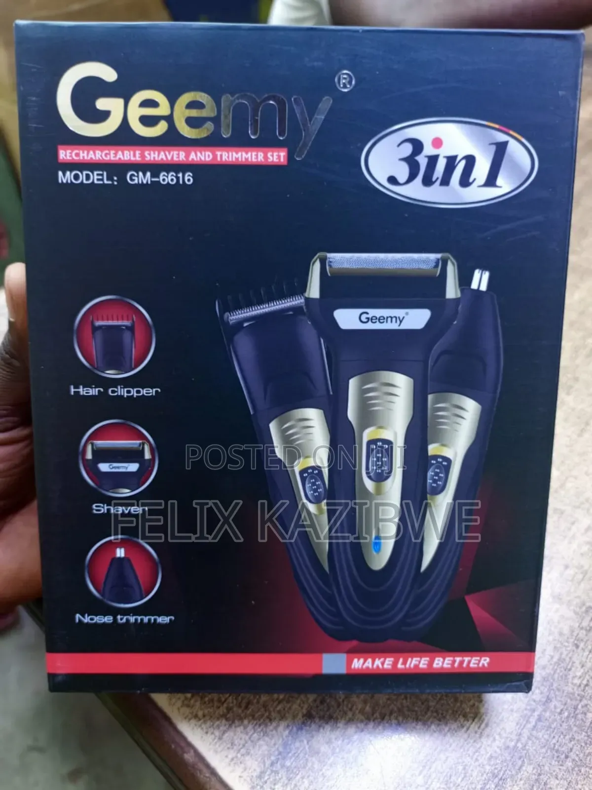 Geemy Rechargeable Shaver.