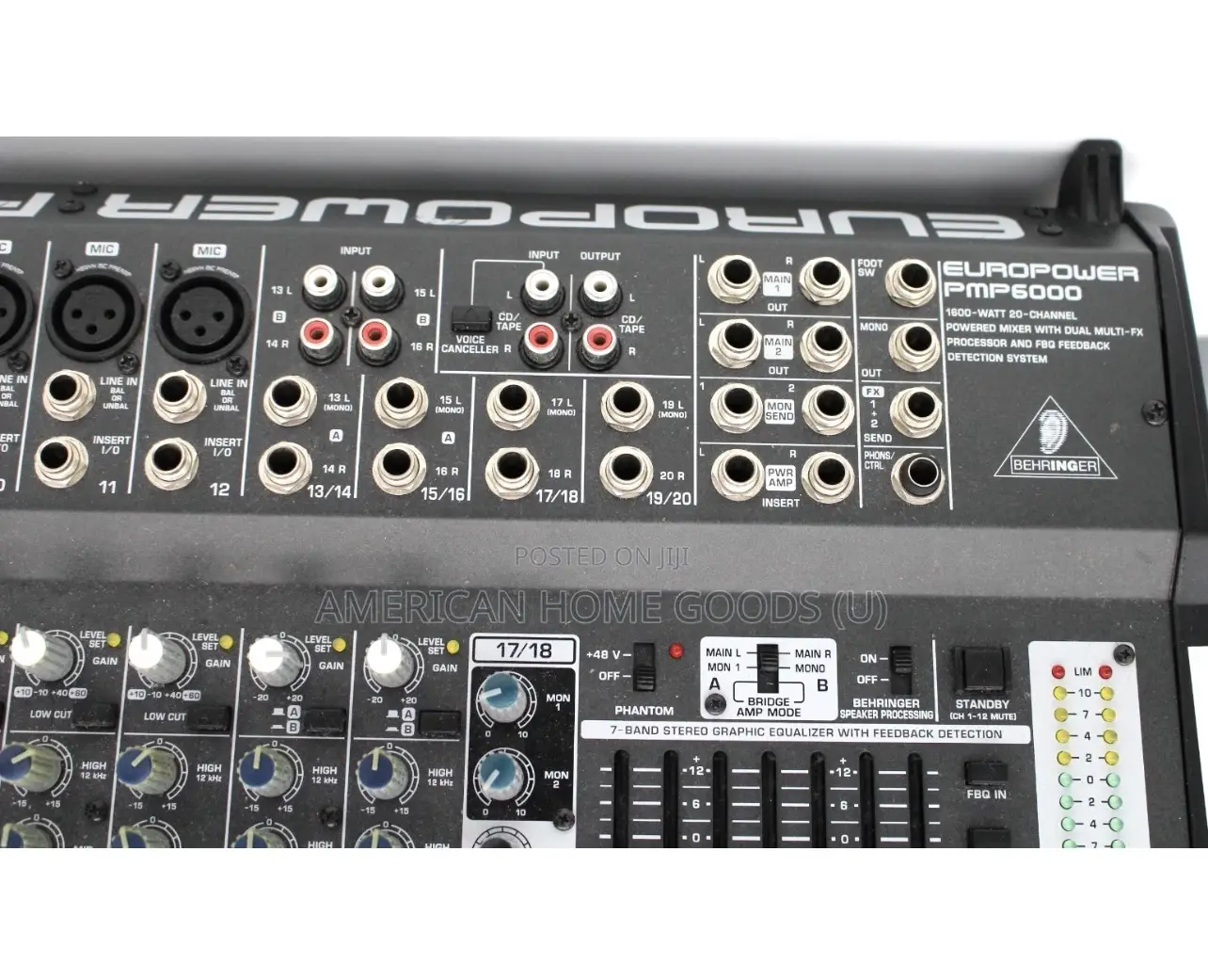 Berhinger Europower Pmp4000 Power Mixer, 16 Channels, 240v, Usb, Fx