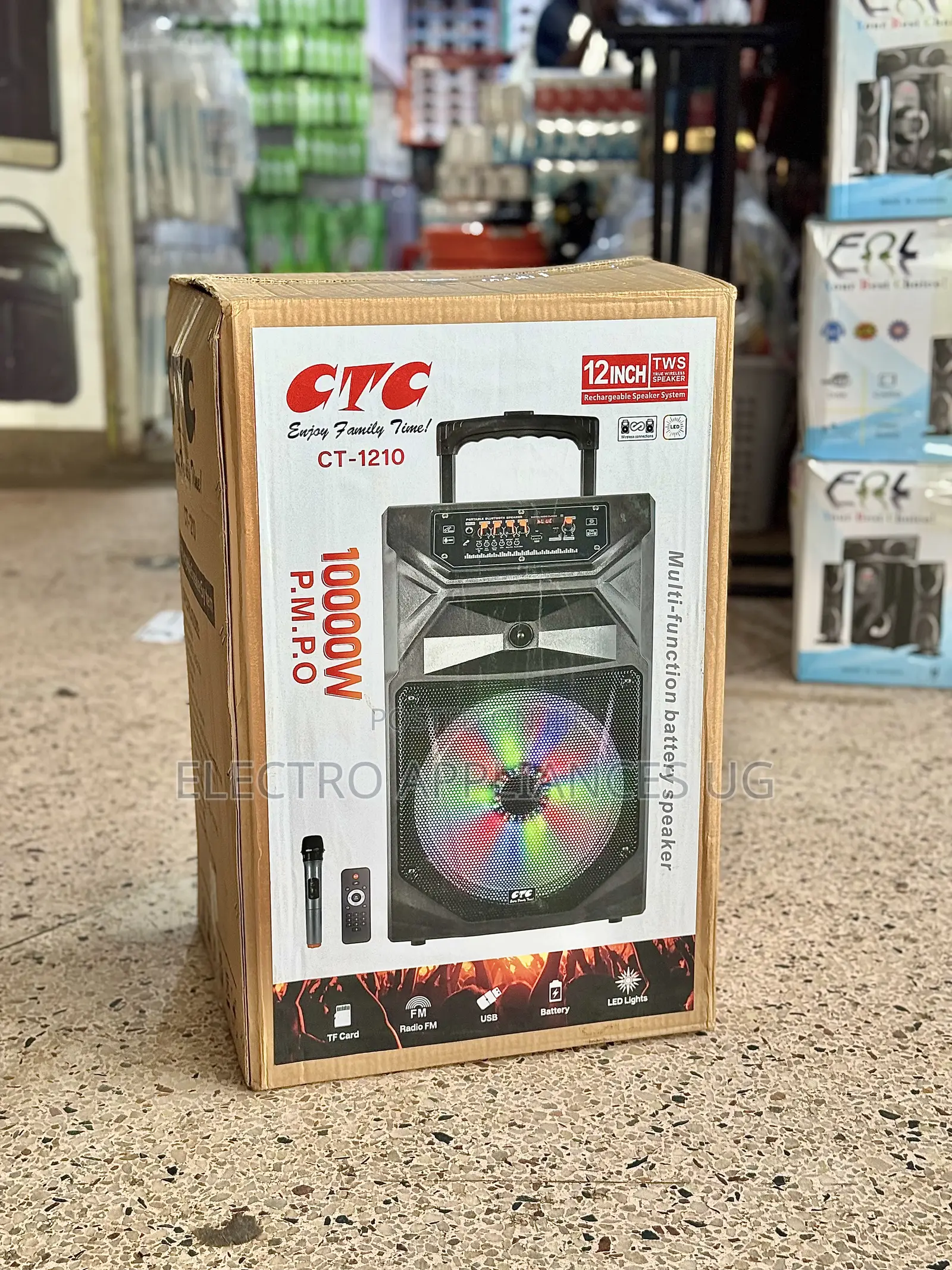 CTC Ct-1210 12-Inch Rechargeable TWS Speaker.