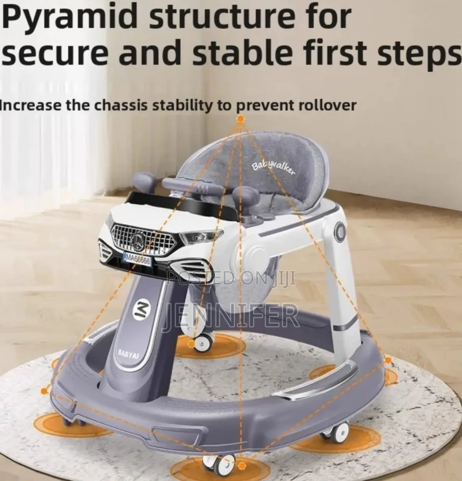 Babyai Car-Shaped Baby Walker