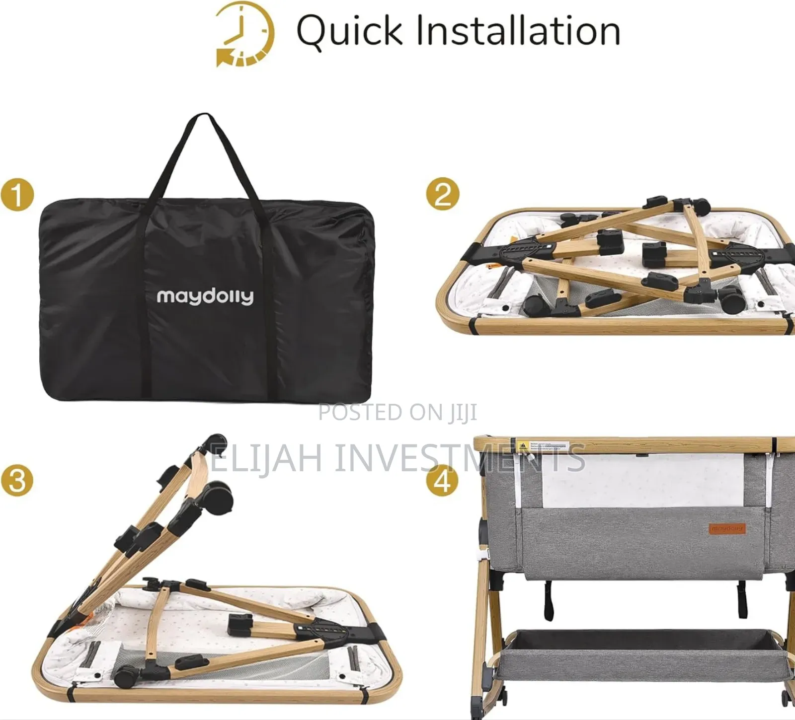 Maydolly 3-in-1 Baby Bassinet Bed