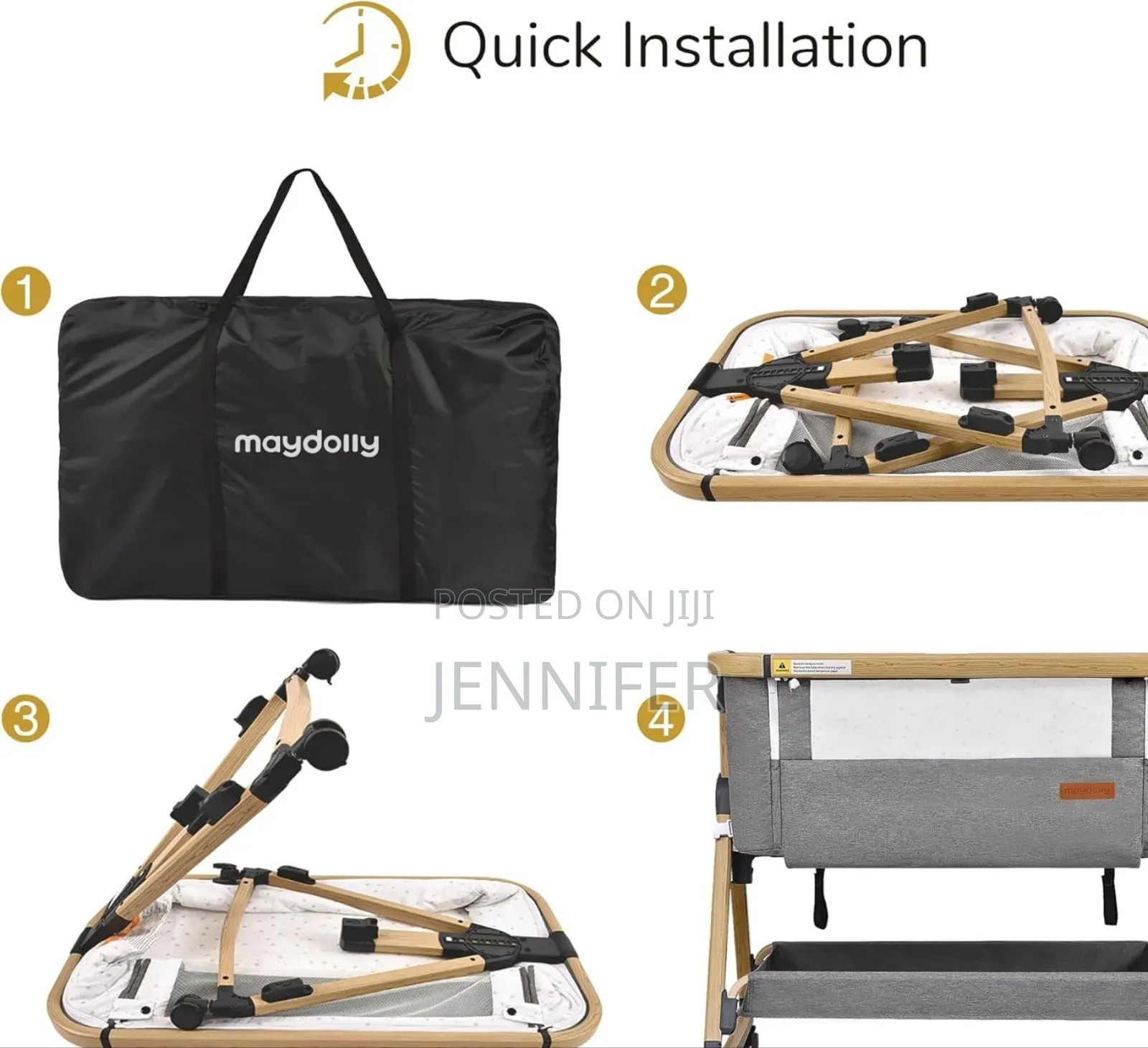 Maydolly 3-in-1 Baby Bassinet Bed