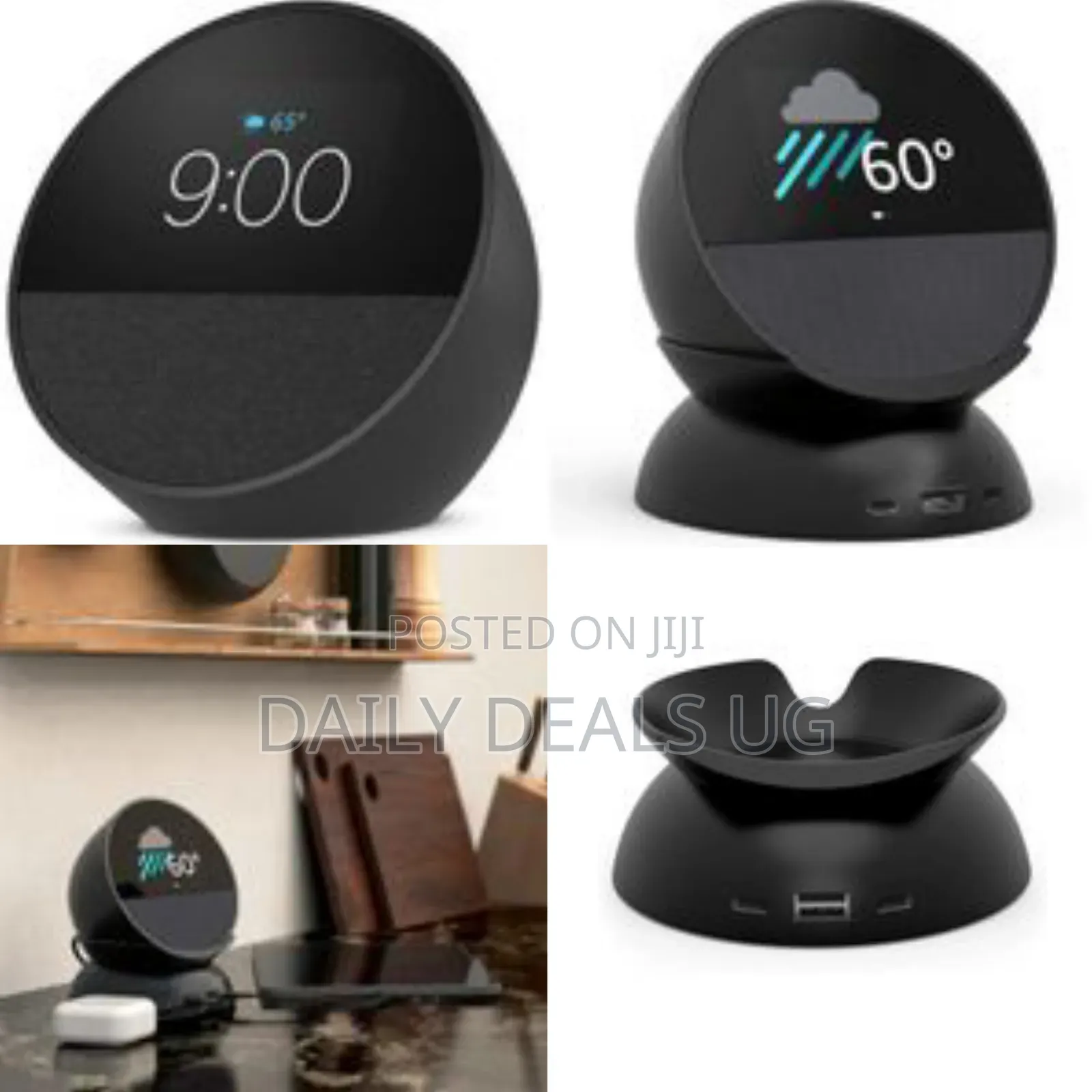 Newest Amazon Echo Spot Alarm Clock W/ Vibrant Sound New Sealed