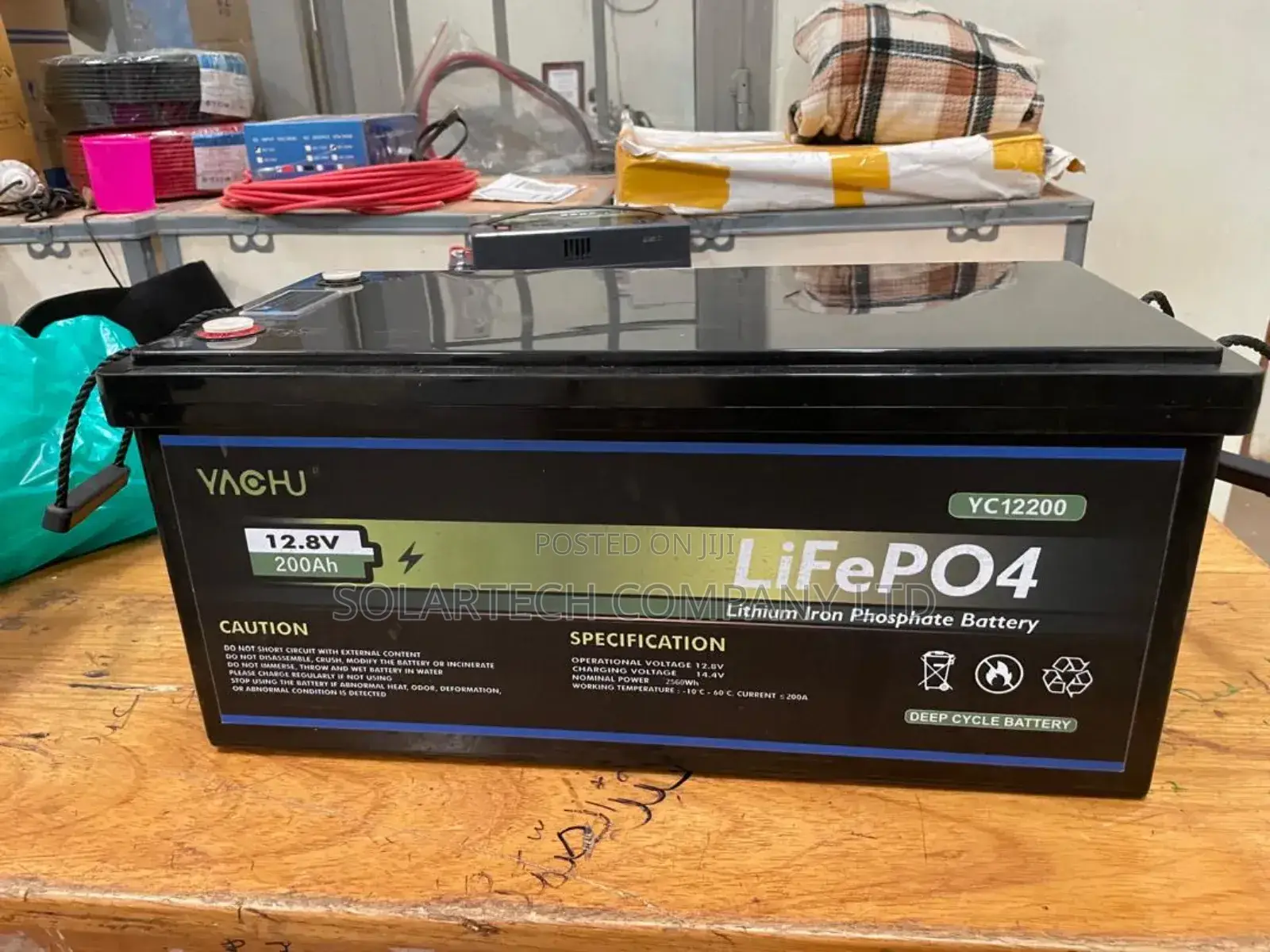 Long-Lasting Yachu 12.8v 200ah Lifepo4 Deep Cycle Battery