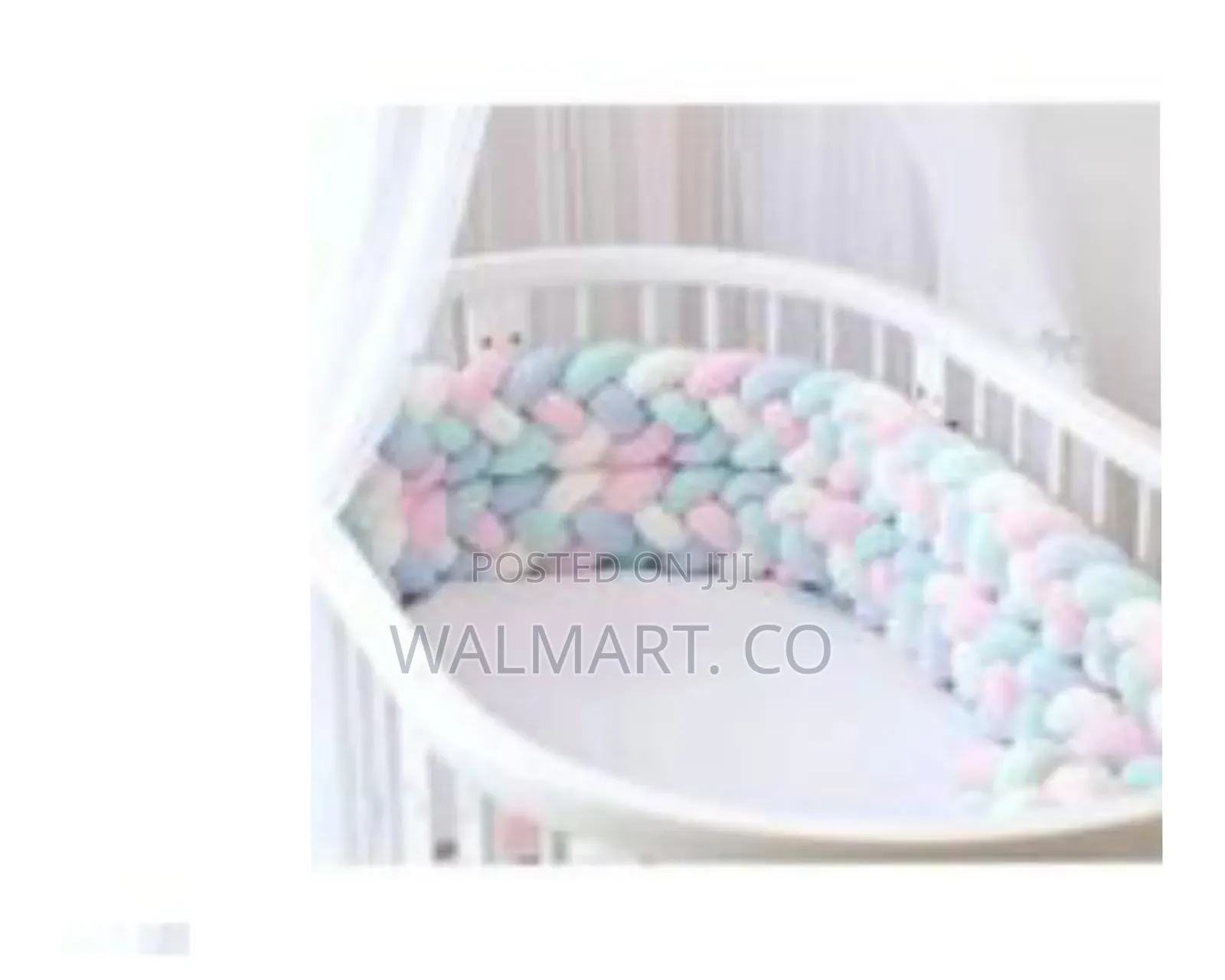 Soft Braided Crib Bumper Baby Knot Pillow Nursery Decor