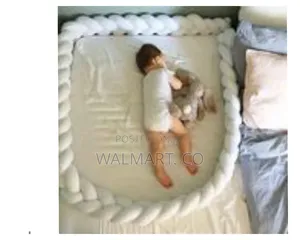 Soft Braided Crib Bumper Baby Knot Pillow Nursery Decor