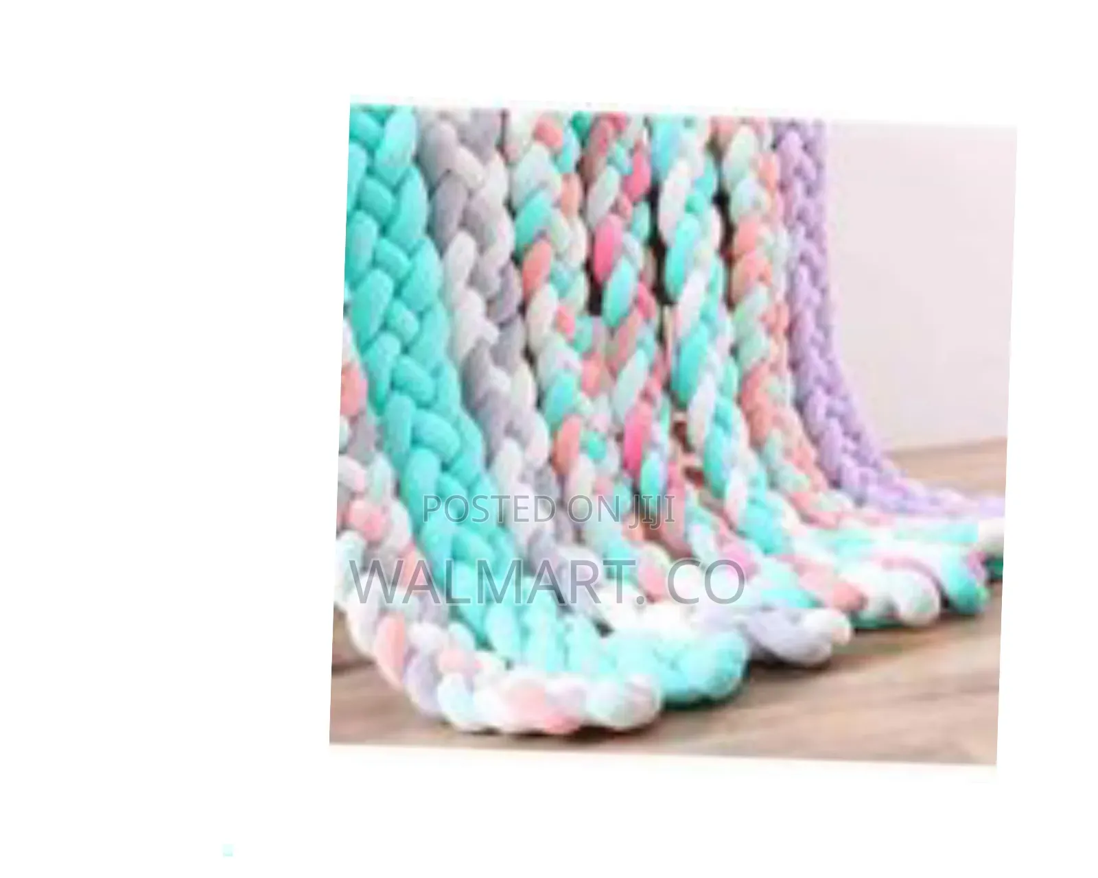 Soft Braided Crib Bumper Baby Knot Pillow Nursery Decor