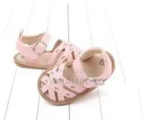 Cris Cross Baby Sandals With Floral Embroidery-Multicolor