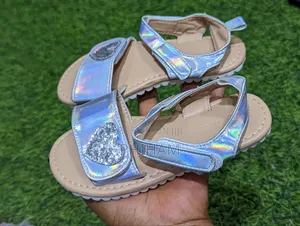 Girls Silver Open Shoes